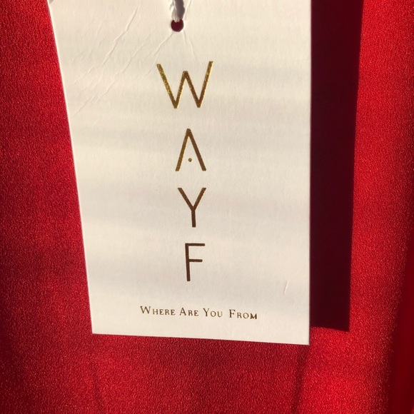 WAYF red floral wrap dress - Picture 6 of 6